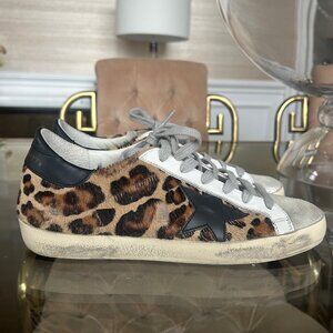Golden Goose Super-Star in leopard print leather, size 38